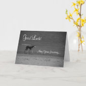 Carte Good Luck Dog on the Beach (Fleur jaune)