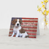 Carte Good Luck Jack Russell Terrier (Fleur jaune)