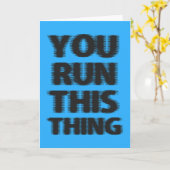 Carte Good Luck Marathon Runner (Fleur jaune)