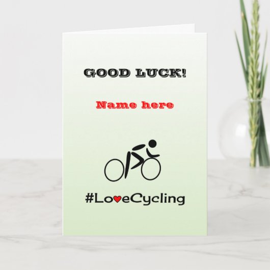 Carte Good Luck personal cycling (Devant)