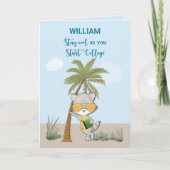 Carte Good Luck Start College Custom Name Funny Cool (Devant)