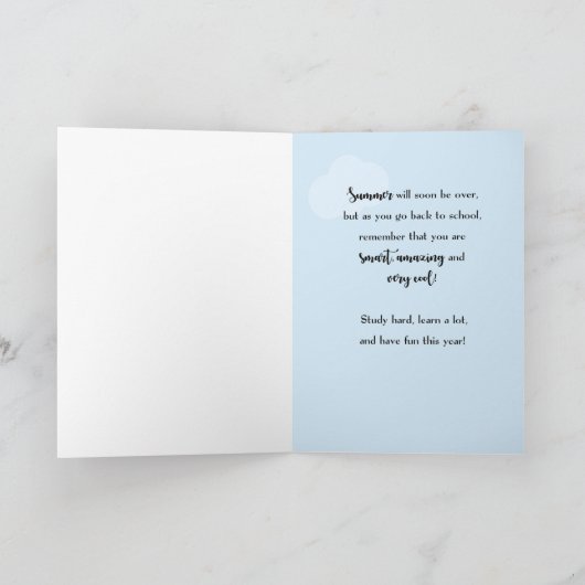 Carte Good Luck Start College Custom Name Funny Cool (Intérieur)