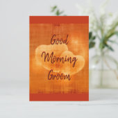 Carte Good Morning Groom (Debout devant)