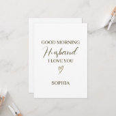 Carte Good Morning Husband Personalized Romantic Gift (Devant/Arrière en situation)