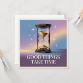 Carte Good Things Take Time (Devant/Arrière en situation)