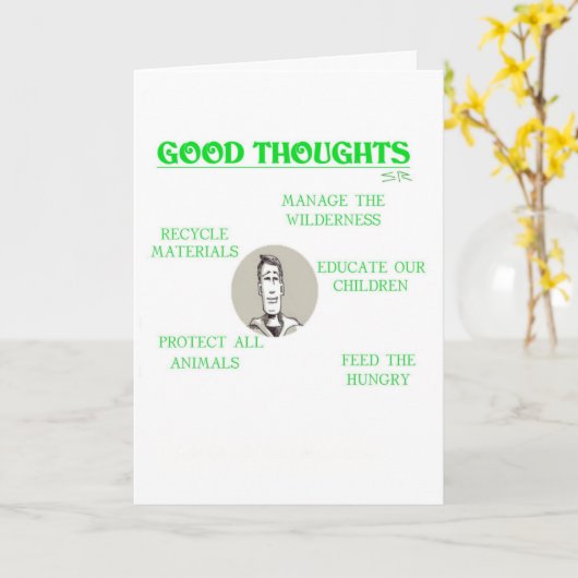 Carte Good Thoughts (Fleur jaune)