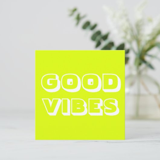 Carte Good Vibes, Meilleurs Voeux, Bonne Chance, Chartre (Debout devant)