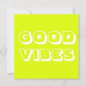 Carte Good Vibes, Meilleurs Voeux, Bonne Chance, Chartre (Devant)