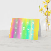 Carte Good Vibes Only Positivity Inspiration Painting (Fleur jaune)