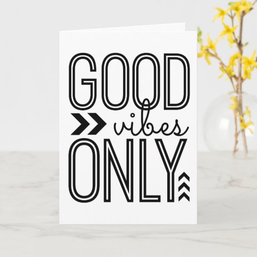 Carte Good Vibes uniquement (Fleur jaune)