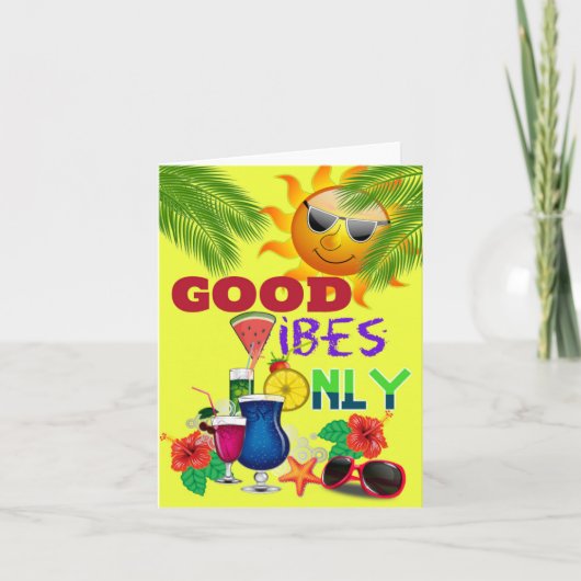 Carte Good Vibes uniquement (Devant)
