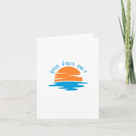 Carte Good Vibes uniquement - Conception graphique des d (Devant)