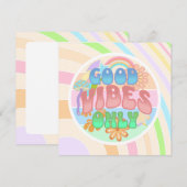 Carte Good Vibes uniquement | Retro Vintage (Devant / Derrière)
