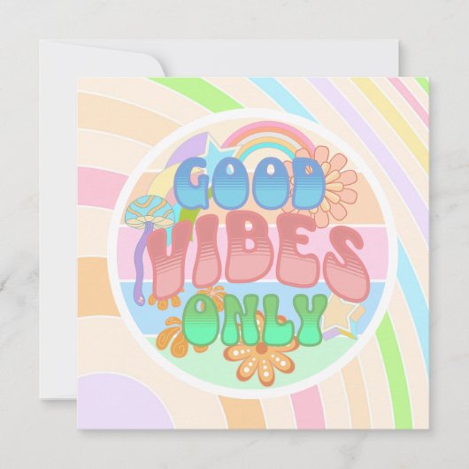 Carte Good Vibes uniquement | Retro Vintage (Devant)