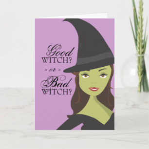 Carte Good witch or Bad Witch Halloween