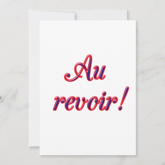 Carte Goodbye (Devant)