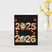 Carte Goodbye 2025 Hello 2026 Christmas And Happy New Ye (Fleur jaune)