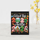 Carte Goodbye 2025 Hello 2026 Happy New Year Christmas P (Fleur jaune)