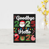 Carte Goodbye 2025 Hello 2026 Happy New Year Countdown P (Fleur jaune)
