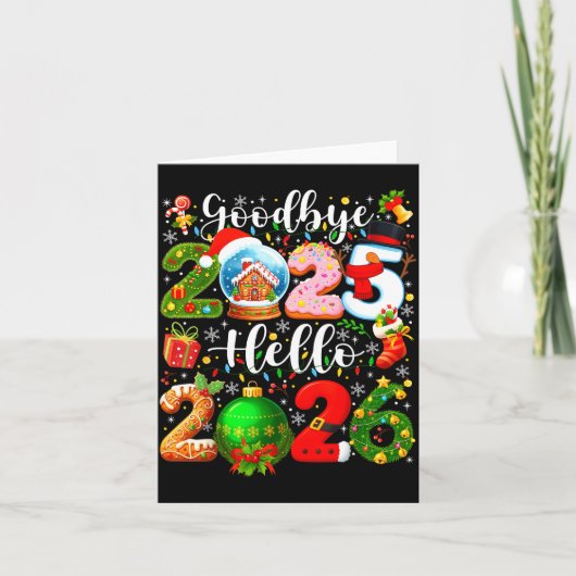 Carte Goodbye 2025 Hello 2026 Happy New Year's Eve Chris (Devant)