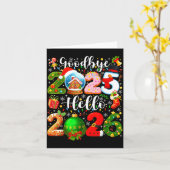 Carte Goodbye 2025 Hello 2026 Happy New Year's Eve Chris (Fleur jaune)