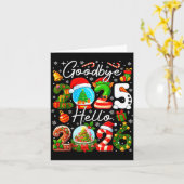 Carte Goodbye 2025 Hello 2026 Happy New Year's Eve Chris (Fleur jaune)