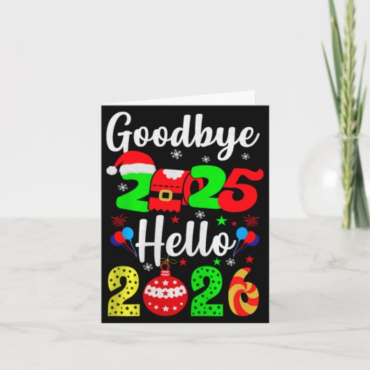 Carte Goodbye 2025 Hello 2026 Happy New Year's Eve Chris (Devant)