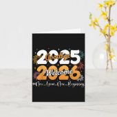 Carte Goodbye 2025 Welcome 2026 Happy New Year Design Ce (Fleur jaune)