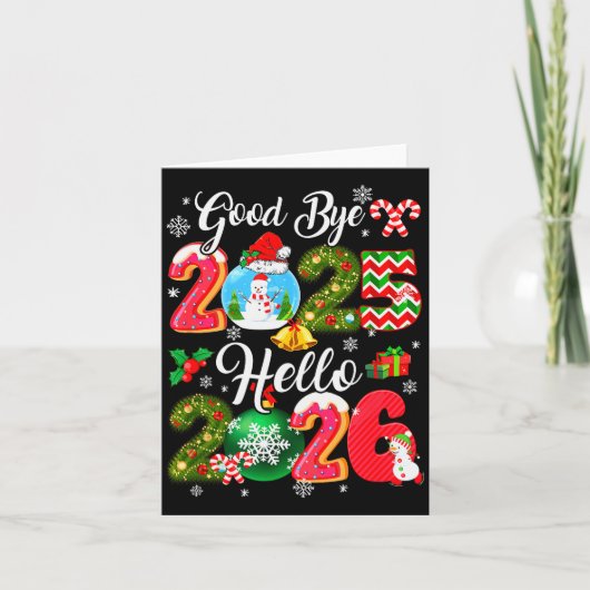 Carte Goodbye 2026 Hello 2026 Happy New Year's Eve Chris (Devant)