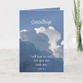 Carte Goodbye Bible Scripture Psalm 23:4 Fear No Evil... (Devant)