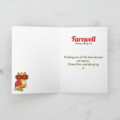Carte Goodbye Funny Red Farewell Owl (Intérieur)