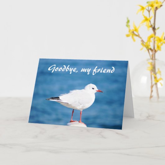 Carte Goodbye Gull Sayonara (Fleur jaune)