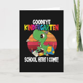 Carte Goodbye Kindergarten Dino School (Devant)