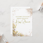 Carte Goodbye Tension Hello Pension Elegant Retirement  (Devant/Arrière en situation)