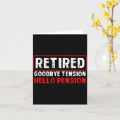 Carte Goodbye Tension Hello Pension Funny Retirement 202 (Fleur jaune)