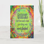 Carte Goodbyes Hurt Quand l’histoire n’était pas terminé (Devant)