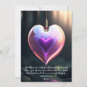 Carte Goodbyes Rumi Citation Glass Heart Greeting Card (Devant)