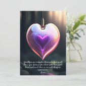 Carte Goodbyes Rumi Citation Glass Heart Greeting Card (Debout devant)