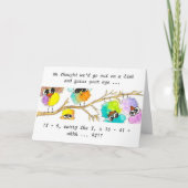 Carte Goofy Bird et Math Birthday Card (Devant)