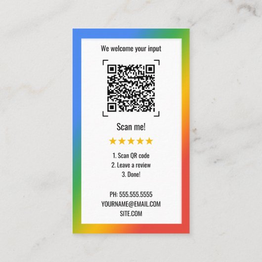 Carte Google Maps - Avis et évaluations (Dos)