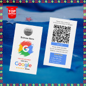 Carte Google Review unique avec logo et code QR