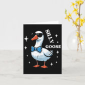 Carte Goose Bow Cravate Sungles Cool Silly Animal Hommes (Fleur jaune)