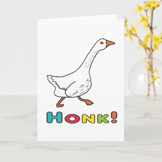 Carte Goose Honk (Fleur jaune)