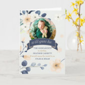 Carte Goparents Demander des fleurs bleues et jaunes Pho (Fleur jaune)