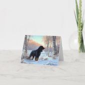 Carte Gordon Setter Laisse Il Neige Noël (Devant)