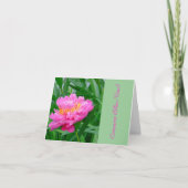 CARTE GORGEANT PEONY ROSE PROFONDE, "COMMENT ALLEZ-VOUS (Devant)