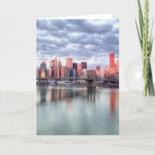 Carte Gorgeous morning view and city reflections