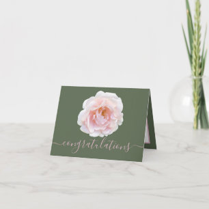 Carte Gorgeous Rose Rose Green fond de page Félicitation