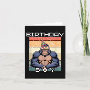 Carte Gorilla Anniversaire Décorations Singe Balise Vr G
