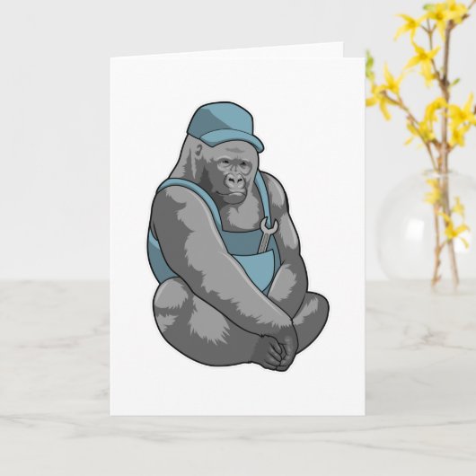 Carte Gorilla comme artisan avec clé (Fleur jaune)
